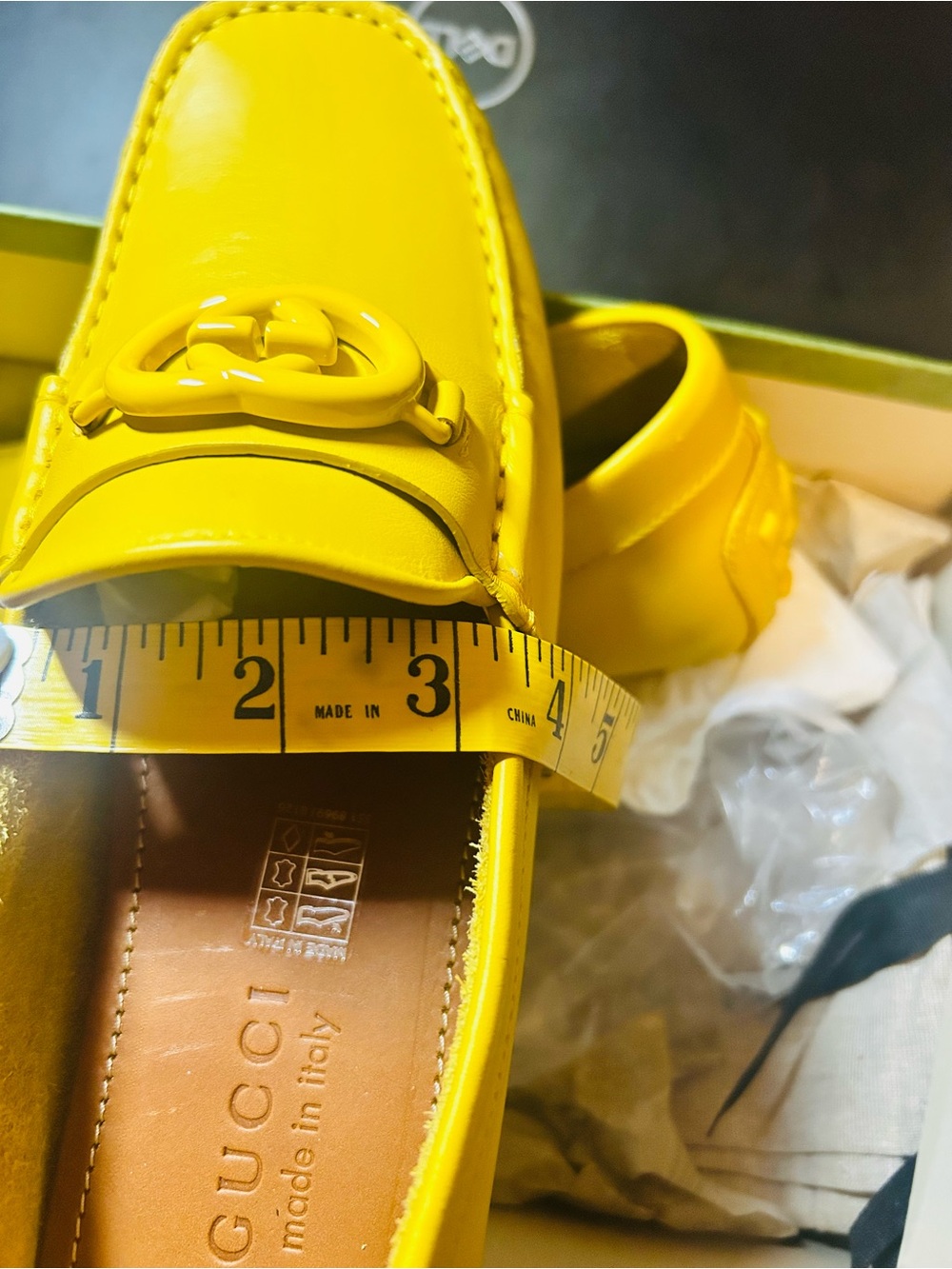 Gucci New Luxury Yellow Loafers. Excellent for Summer - Picture 7 of 11